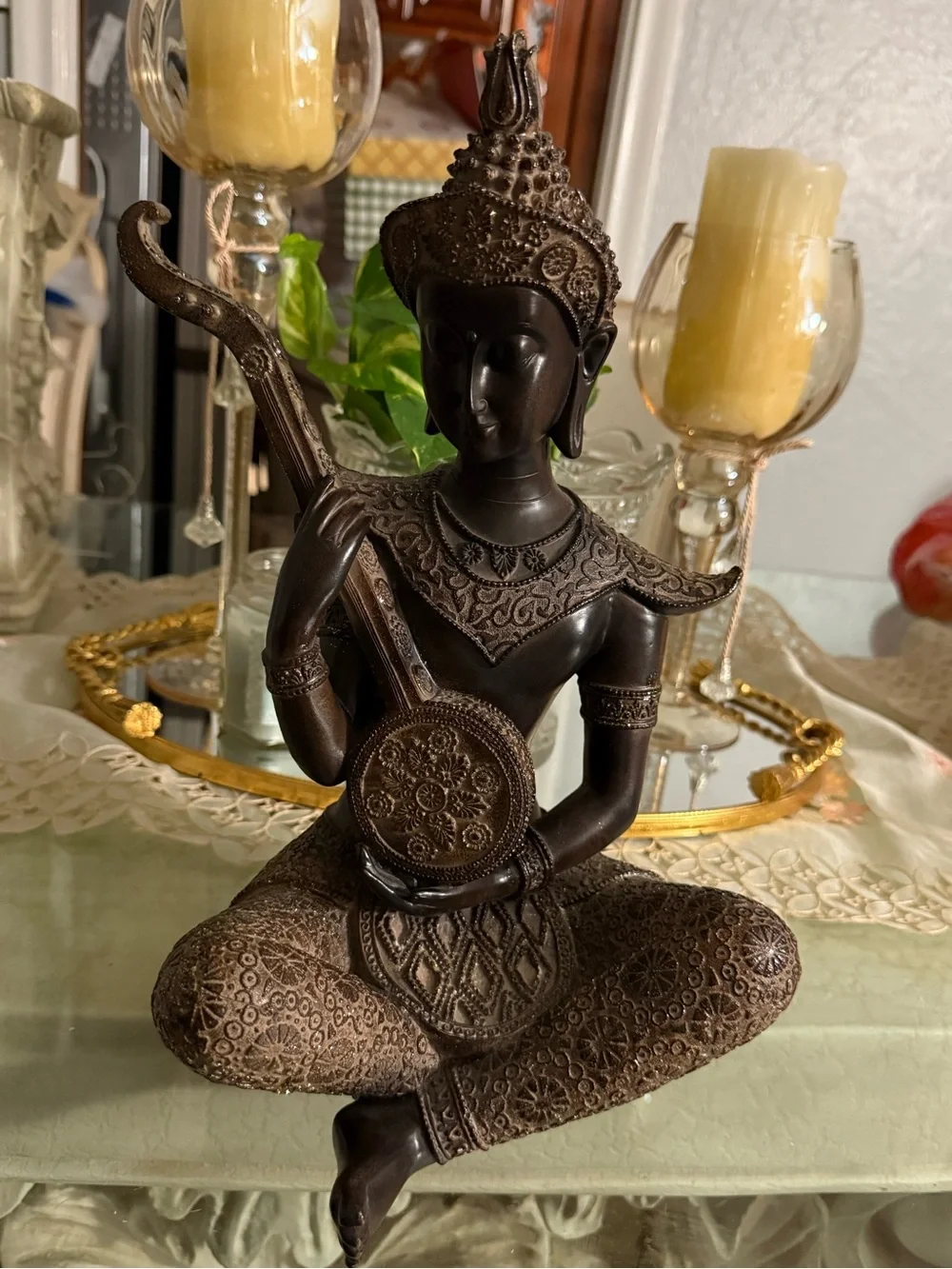 Thai Deity Musician Figurine Statue